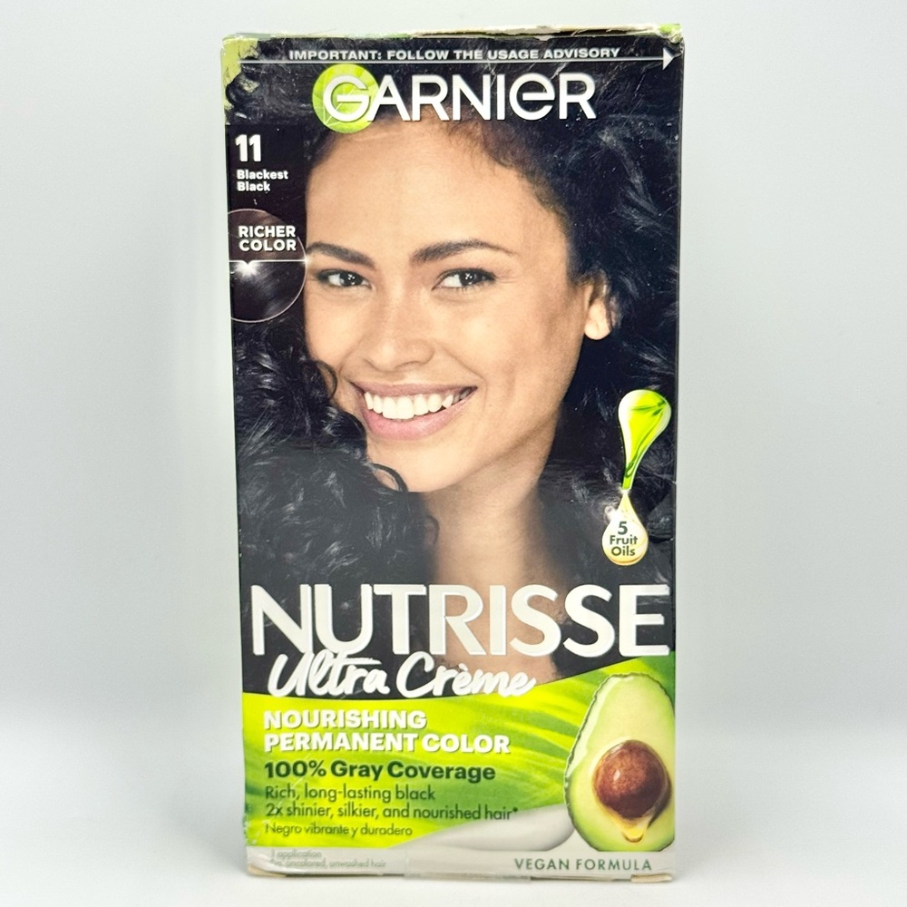 Garnier Nutrisse Ultra Crème Hair Color in 11 Blackest Black